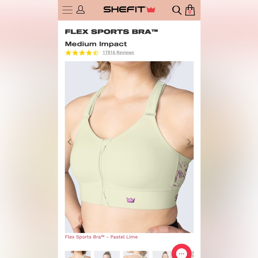 SHEFIT Flex Medium Impact Athletic Sports bra - brand new with tags.